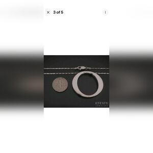 ROBERTO COIN  18K WHITE GOLD Open Circle Pendant Necklace - White/Silver